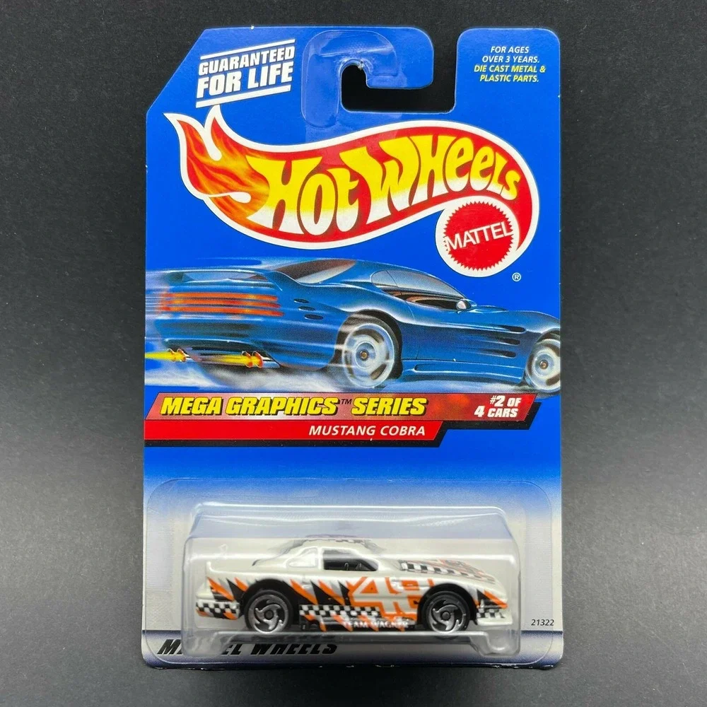 Hot Wheels Mega Graphics Mustang Cobra Car Team Wagner Diecast 1/64 Scale #974